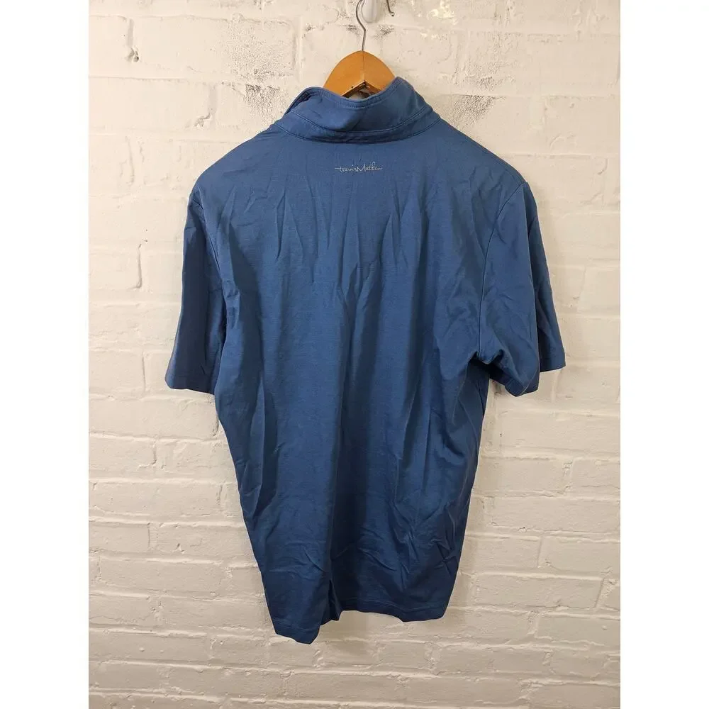 Travis Mathew Men's Golf Polo Shirt Short Sleeve Collared Blue Size Medium - Picture 2 of 5